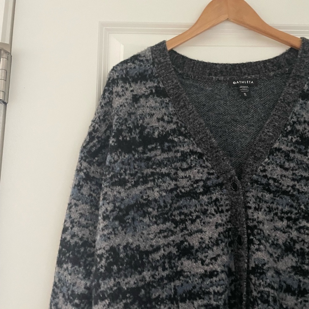 Atheta Westlake Textured Merino Wool Cardigan Fog Camo Cool - Picture 10 of 12